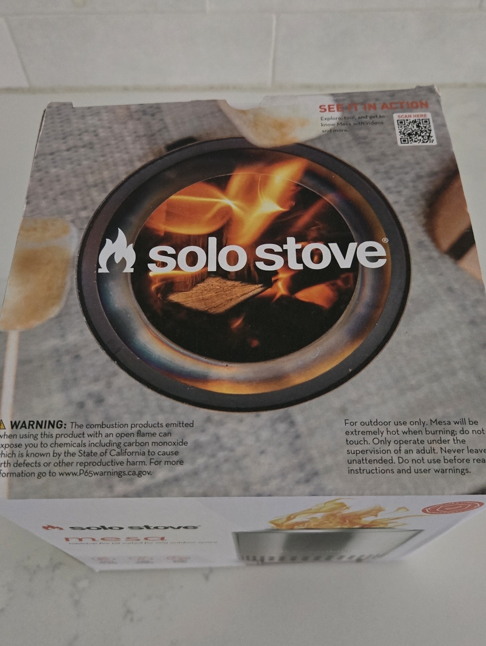 Solo Stove Mesa Small Tabletop Fire Pit with Stand | Low Smoke Outdoor Mini Fire - Picture 3 of 6